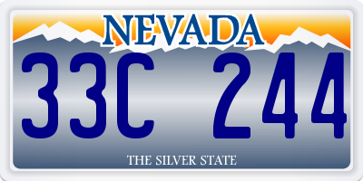 NV license plate 33C244