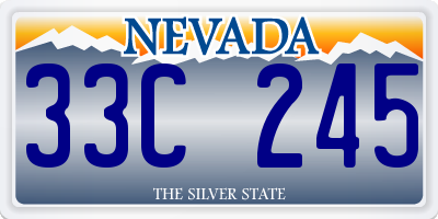 NV license plate 33C245