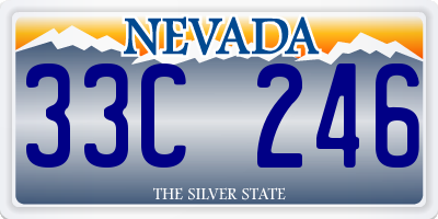 NV license plate 33C246