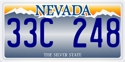 NV license plate 33C248