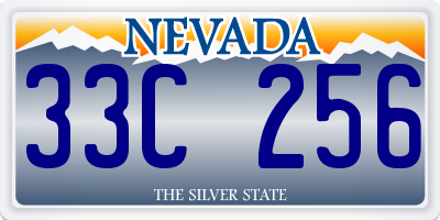 NV license plate 33C256
