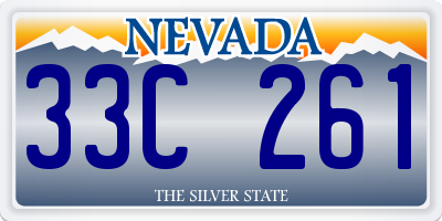 NV license plate 33C261
