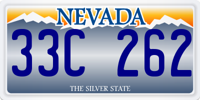 NV license plate 33C262