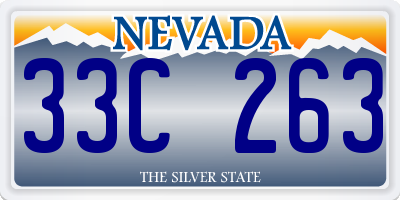NV license plate 33C263