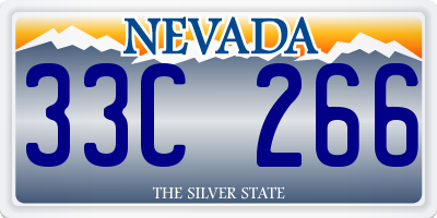 NV license plate 33C266