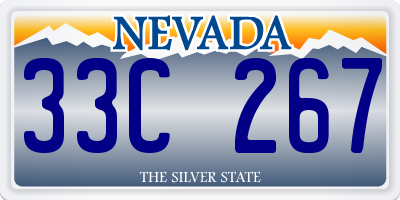 NV license plate 33C267