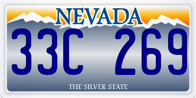 NV license plate 33C269