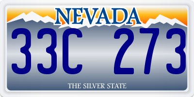NV license plate 33C273