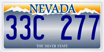 NV license plate 33C277