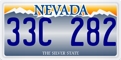 NV license plate 33C282