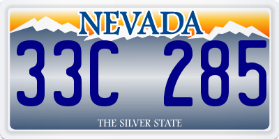 NV license plate 33C285