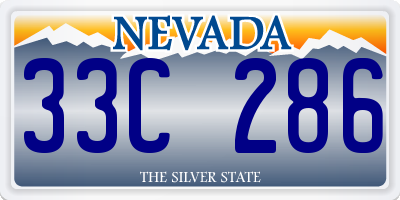 NV license plate 33C286