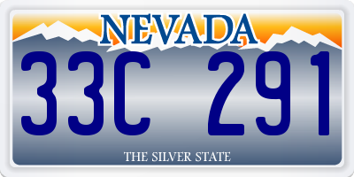 NV license plate 33C291