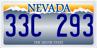 NV license plate 33C293