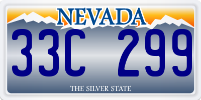 NV license plate 33C299