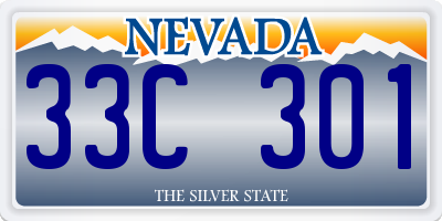 NV license plate 33C301