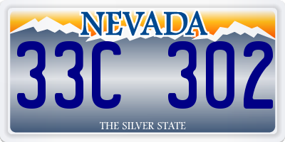 NV license plate 33C302