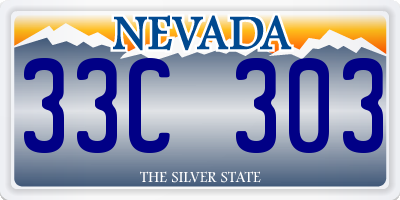 NV license plate 33C303
