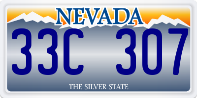 NV license plate 33C307