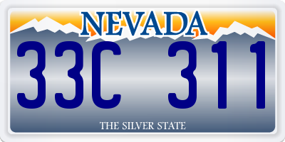 NV license plate 33C311