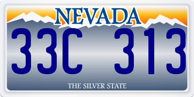 NV license plate 33C313