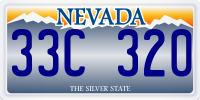 NV license plate 33C320