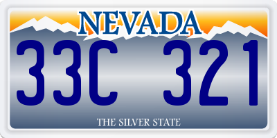 NV license plate 33C321