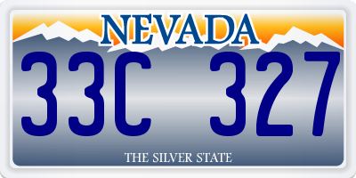 NV license plate 33C327