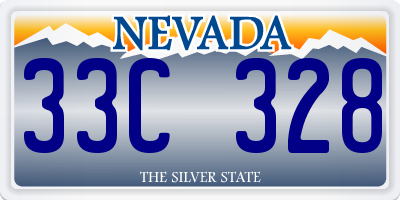 NV license plate 33C328