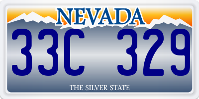 NV license plate 33C329