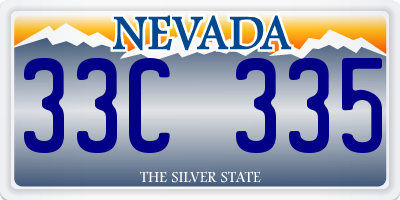 NV license plate 33C335