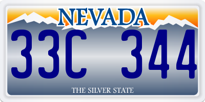 NV license plate 33C344