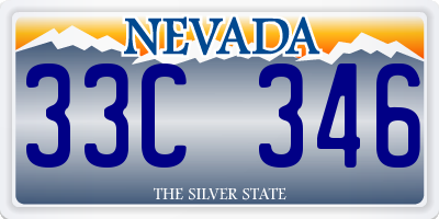 NV license plate 33C346