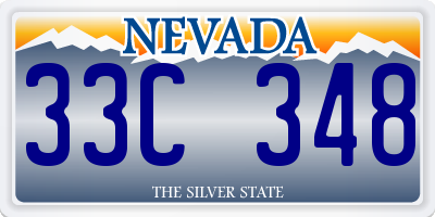 NV license plate 33C348