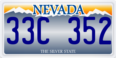 NV license plate 33C352
