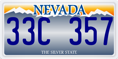 NV license plate 33C357