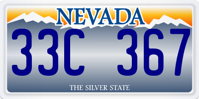 NV license plate 33C367