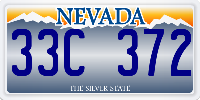 NV license plate 33C372