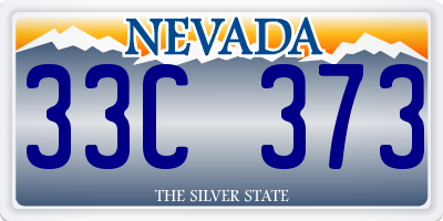 NV license plate 33C373