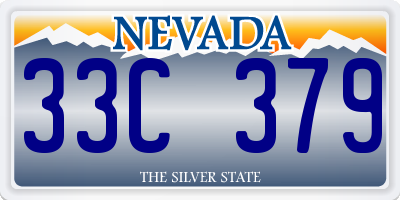 NV license plate 33C379