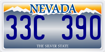 NV license plate 33C390