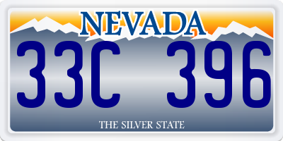NV license plate 33C396