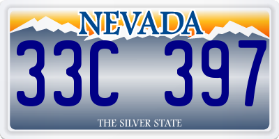 NV license plate 33C397