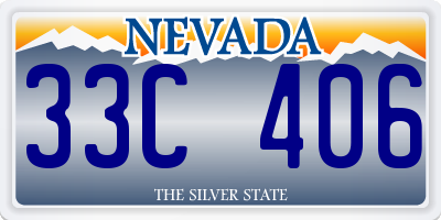 NV license plate 33C406