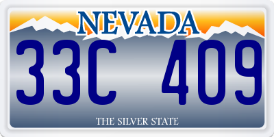NV license plate 33C409