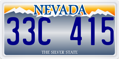 NV license plate 33C415