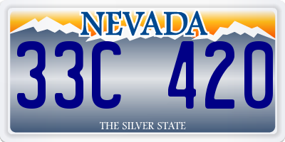 NV license plate 33C420