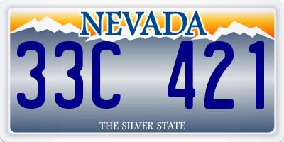 NV license plate 33C421