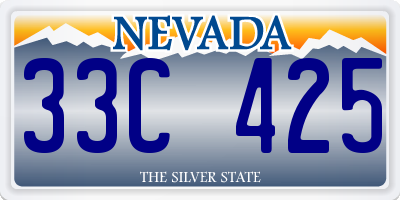 NV license plate 33C425