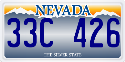 NV license plate 33C426